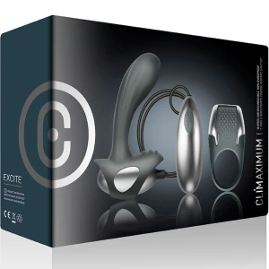 CLIMAXIMUM - KIT EXCITE ANNEAU PÃNITENTIAIRE + MASSEUR DE PROSTATE Ã FIL